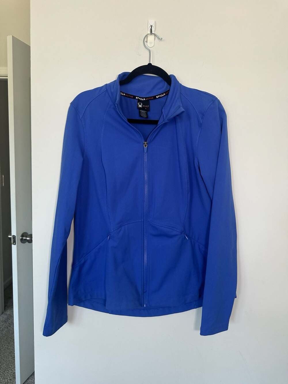 Spyder Full Zip Athletic Jacket Size L Blue Activewear Yoga